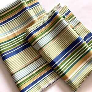 2 Pieces of Striped Outdoor Fabric Material Sewing